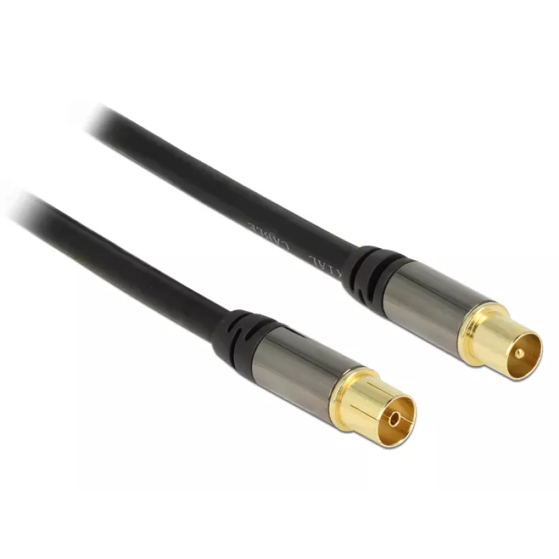 Cable coaxial RG-6/U DeLOCK 88922 1 m IEC negro