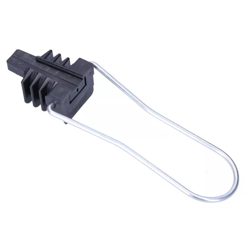 Soporte para cable de fibra óptica Extralink AC-12 para 2–24 fibras, Ø máx. de haz 1,2 cm, ABS y metal, negro
