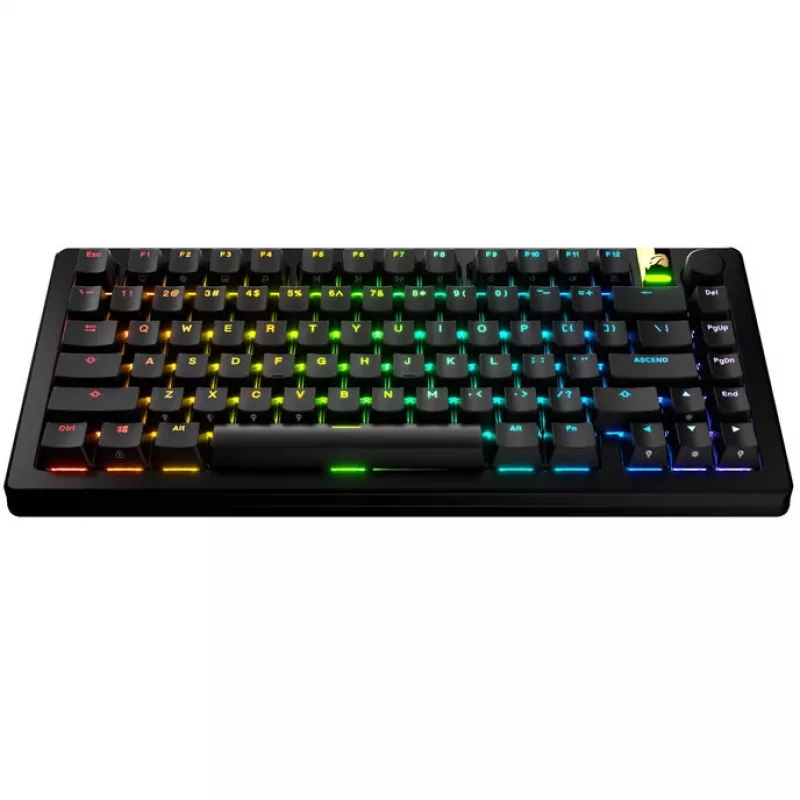 GLORIOUS GPBT teclas retroiluminadas — distribución ANSI, material PBT, negro