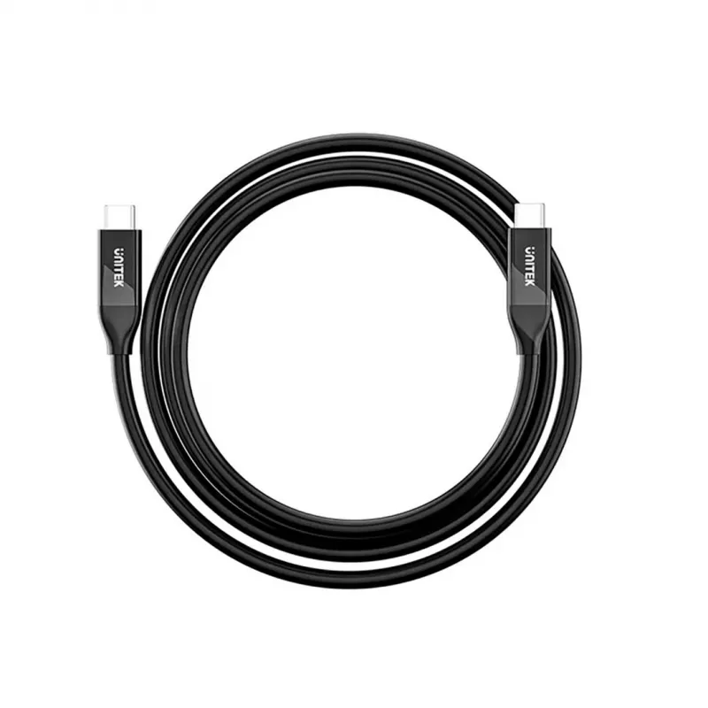 Cable USB-C Unitek C14100ABK01-2M – 2 m, 100 W Power Delivery, 40 Gbit/s datos
