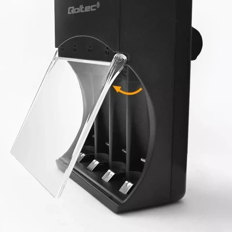 Cargador de baterías QOLTEC 50653 para baterías Ni-MH AAA (R03) y AA (R6), entrada 220–240 V, salida 1,2 V
