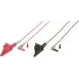 Voltcraft MSL-507 Cable de medida, conector de 4 mm a pinzas de cocodrilo, 1 m, negro/rojo