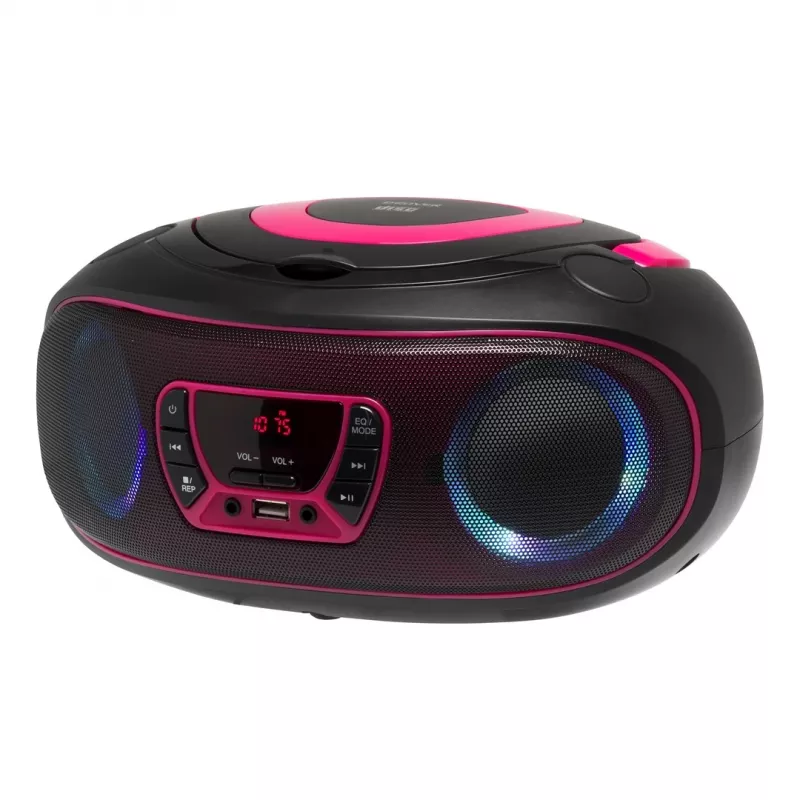Denver TCL-212BT PINK reproductor de CD portátil negro, rosa