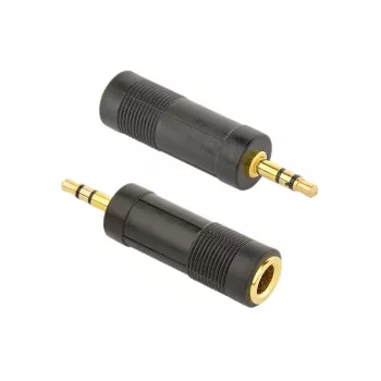 Adaptador de audio Cablexpert jack hembra 6,35 mm a jack macho 3,5 mm | A-6.35F-3.5M