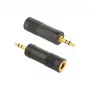 Adaptador de audio Cablexpert jack hembra 6,35 mm a jack macho 3,5 mm | A-6.35F-3.5M