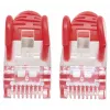 Cable de red patch Intellinet, Cat6, 0,5 m, rojo, cobre, S/FTP, LSOH / LSZH, PVC, RJ45, contactos bañados en oro, funda antirrotura, con funda, garantía de por vida