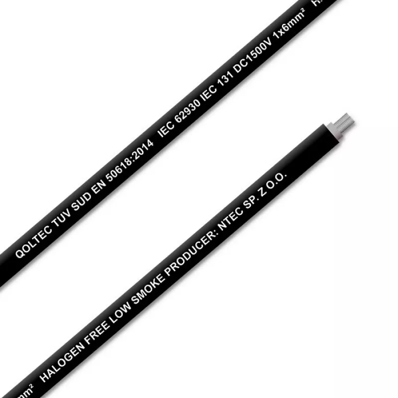Cable solar fotovoltaico Qoltec 53853 | 6mm² | 100m | negro