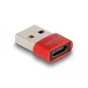 Delock - adaptador USB - USB (M) a 24 pin USB-C (H) - USB2.0 3 A - rojo (60050)