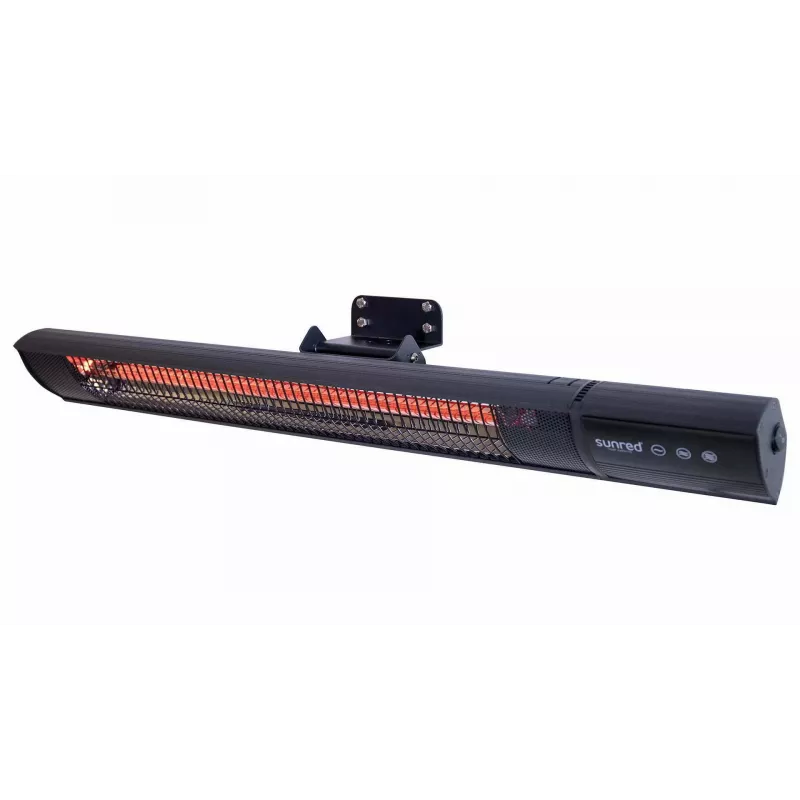 Radiador infrarrojo SUNRED RD-DARK-25, 2500 W, montaje en pared, IP55, negro