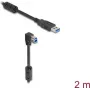 Cable USB DeLOCK conector macho Type-A a conector macho Type-B 90° hacia abajo 2 m