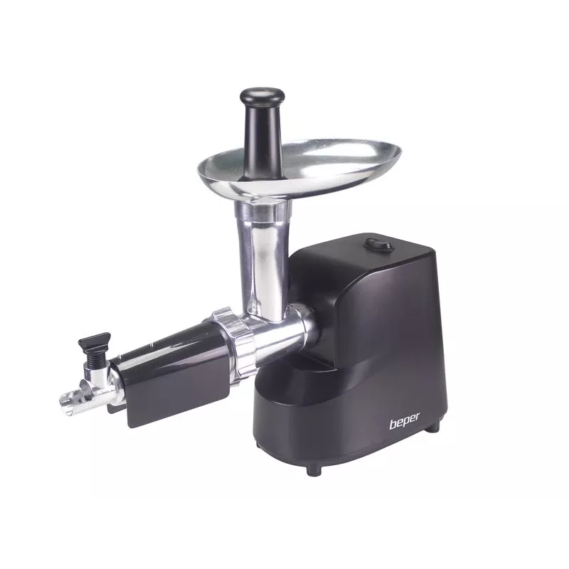 Beper P102ROB200 picadora de carne eléctrica con exprimidor de tomate, 1200 W, negra