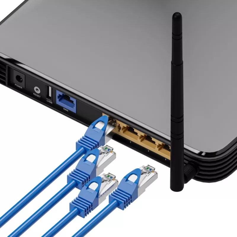 Cable de parcheo LAN Extralink Cat.6A RJ-45 Cat6a 5 m azul