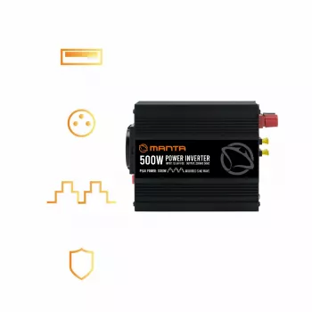 Inversor de corriente MANTA MPI500M 500W potencia continua / 1000W potencia máxima CC a CA
