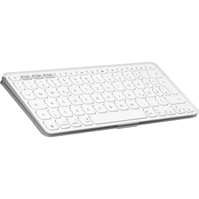 Logitech Keys-To-Go 2 teclado inalámbrico para iPad, iPhone, Mac y Apple TV, distribución alemana, gris claro