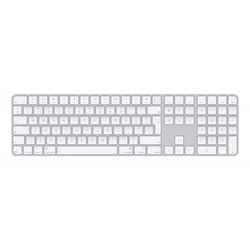 Apple Magic Keyboard con Touch ID y teclado numérico, UK English, blanco (MXK73B/A)