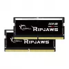 SO-DIMM 64 GB DDR5-5600 (2x 32 GB) kit dual, memoria RAM negra, F5-5600S4645A32GX2-RS, Ripjaws, INTEL XMP