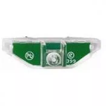 Luz de orientación Merten MEG3901-0006, LED, carcasa verde, luz roja, AC 100–230 V