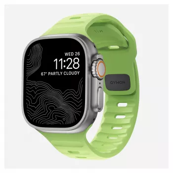 Correa Nomad Sport Band verde claro de goma — ancho 21,5 mm, muñeca 160–195 mm