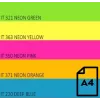 Papel neón de color Double A, 75 g, A4, 100 hojas, Rainbow 4, 5 colores neón