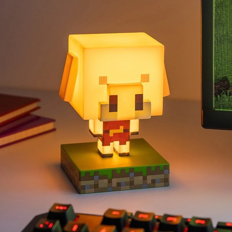 Lámpara de mesa Paladone Icon Light PP14431MCF Piglin LED, decorativa con diseño gaming