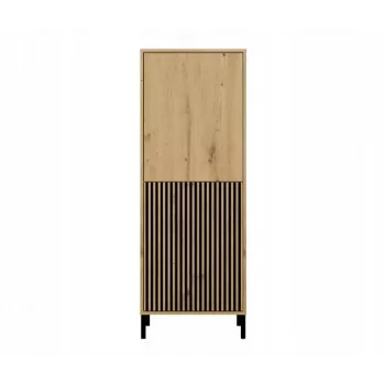 Vitrina KAMARO 2DK estrecha/GŁ roble ARTISAN