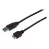 Cable SuperSpeed USB 3.0 ASSMANN, conector USB-A macho a conector Micro-USB-B macho, Cu AWG 28, doble apantallado, longitud 1,0 m (AK-300116-010-S)