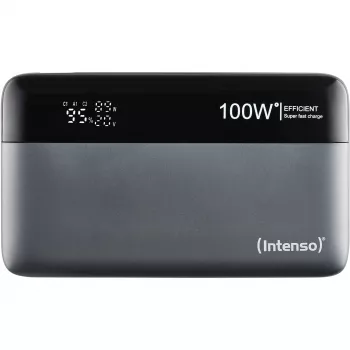 Batería externa INTENSO 7350050 — 20000 mAh, 1× USB-A + 2× USB-C, 100 W de potencia de salida total, negra/gris