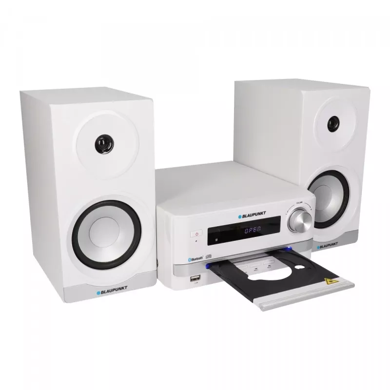 Microcadena de audio para el hogar BLAUPUNKT MS16BT 15 W, CD/USB/MP3, Bluetooth, FM RDS, blanca