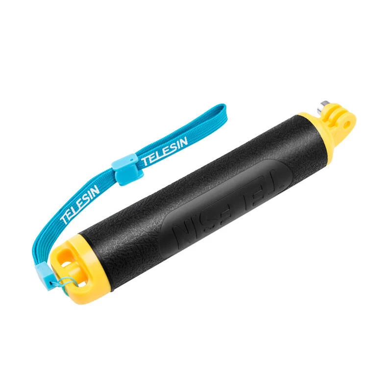 Empuñadura flotante de goma para cámaras de acción y deportivas Telesin GP-MNP-300-YL, amarilla