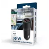 Cargador de coche para dispositivos móviles Gembird TA-UC-A2QC36-CAR-01, 36 W, 12–24 V, mechero, negro