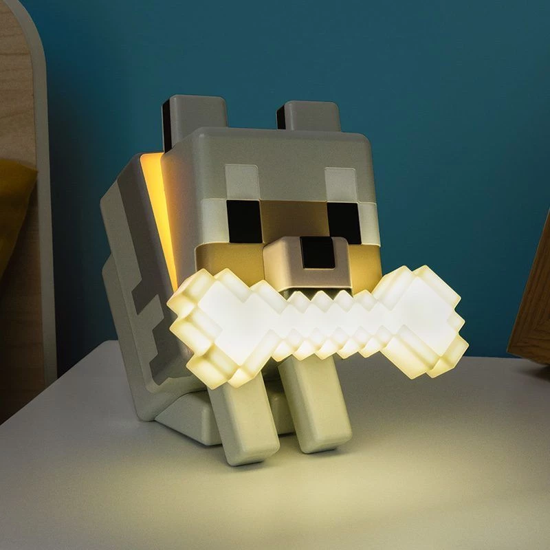 Lámpara Paladone Minecraft Wolf GloBuddies