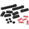Organizador de cables OfficePal, gestión de cables negro, 136 piezas