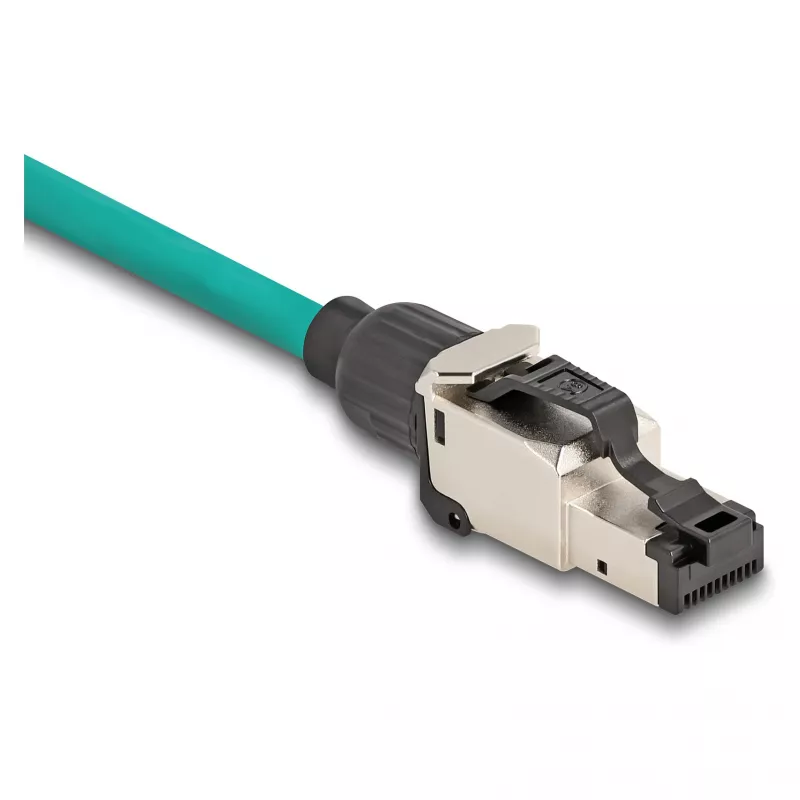 DeLOCK 86016 conector de cables RJ45/LSA negro plateado conector macho