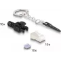 DeLOCK conector modular RJ45 Cat.6A con bloqueo pack de 10 conector negro metálico