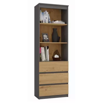 Estantería de oficina Top e shop RS-60 ANT/ART KPL — 3 estantes, tablero de partículas, 600×350×1800 mm