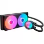 Refrigeración líquida para CPU NZXT Kraken Core RGB 240 – radiador todo en uno de 240 mm, iluminación RGB, negro
