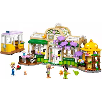 Set LEGO FRIENDS 42671 Cafetería de plantas y floristería, set de juego con funciones de cafetería y floristería