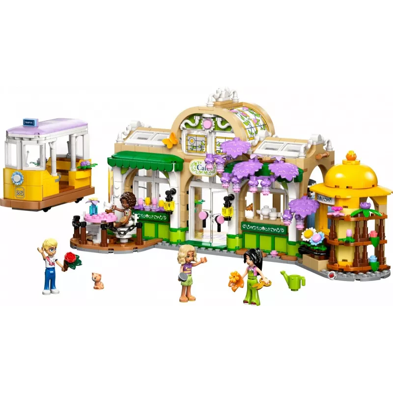 Set LEGO FRIENDS 42671 Cafetería de plantas y floristería, set de juego con funciones de cafetería y floristería