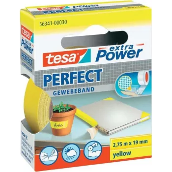 Cinta adhesiva Tesa extra Power cinta textil 56341-30-2, 2,75 m × 19 mm, amarillo