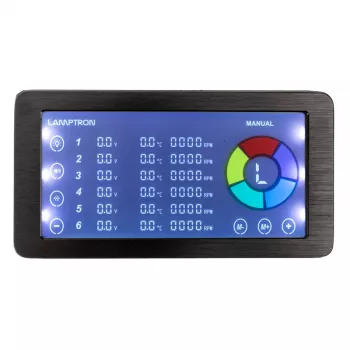 Controlador de ventiladores y ARGB Lamptron LAMP-RF625B, negro – control inalámbrico para ventiladores de PC y LED RGB
