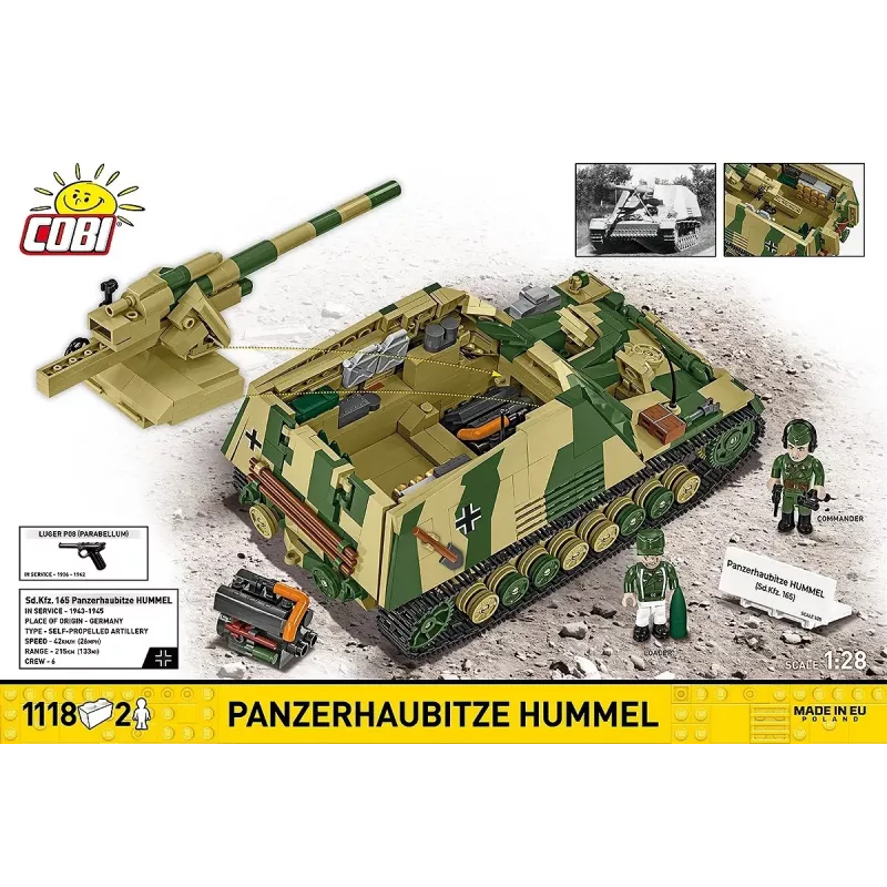 Set de construcción Cobi Panzerhaubitze Hummel 1118 piezas maqueta