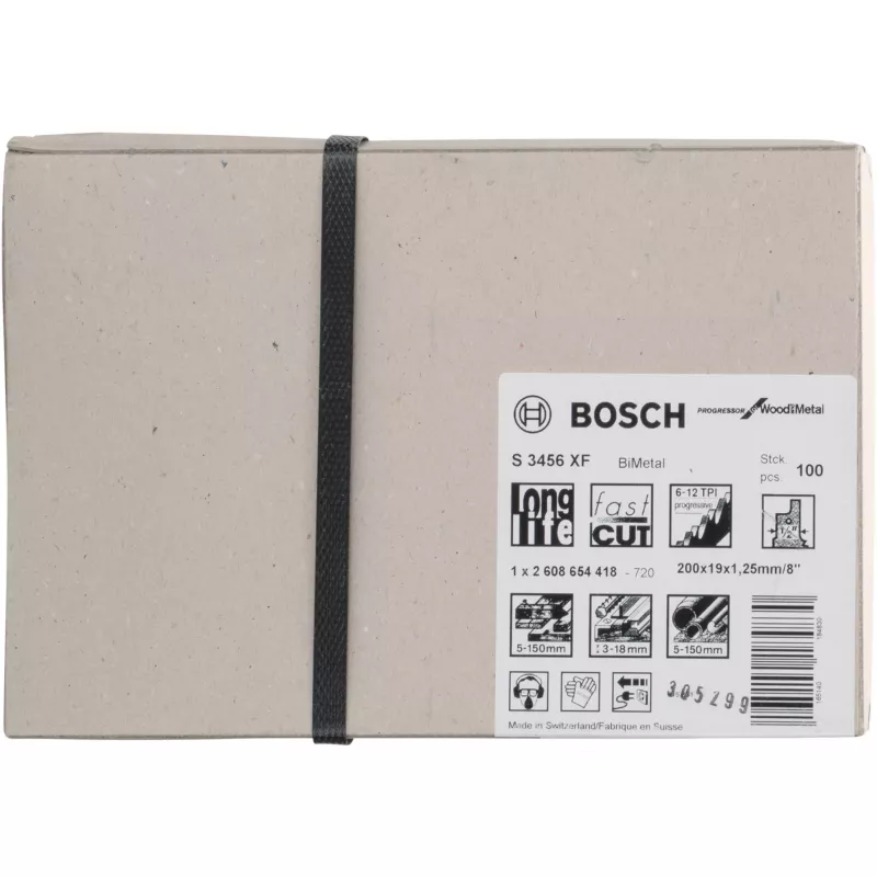 Hoja de sierra sable Bosch S 3456 XF bimetálica 20 cm 1 ud.