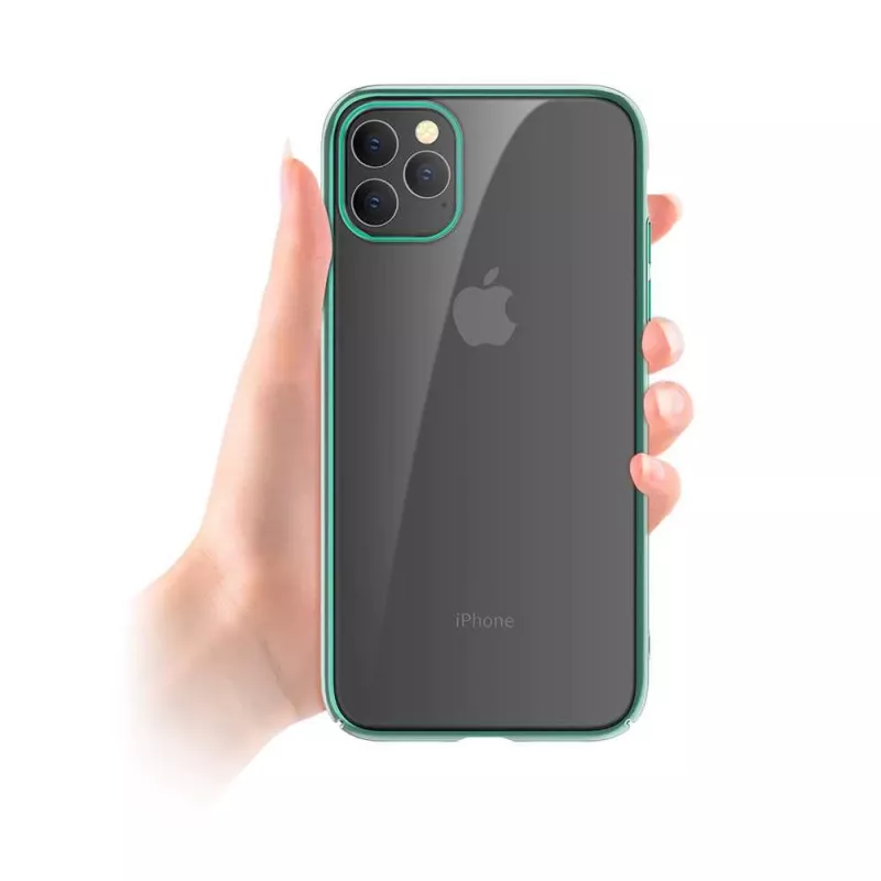 Carcasa rígida protectora Devia Glimmer Serie para iPhone 11 Pro, verde, trasera de PC
