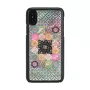Funda para smartphone iKins para iPhone XS / XS S — diseño Flower Garden, negra