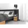 Mesita de noche Topeshop M2 ANTRACYT/ARTISAN 2 cajones antracita roble madera