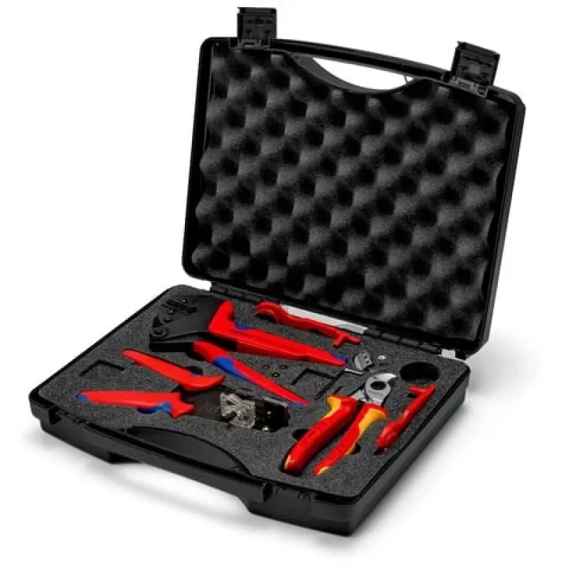 Knipex 97 91 04 V02 maletín de herramientas para conectores MC4 fotovoltaicos