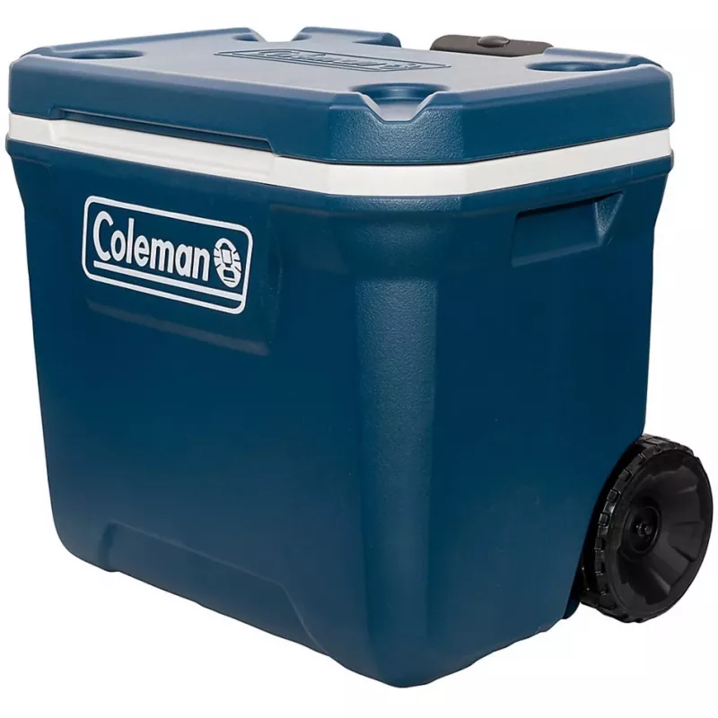 Coleman 50QT Xtreme Nevera con ruedas, Azul, Plástico, Poliuretano (PU), Negro, 47 l, 113 kg