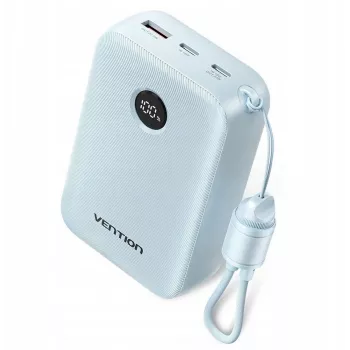 Batería externa Vention FKBL0-C 20000 mAh, 2x USB-C + 1x USB-A, Azul