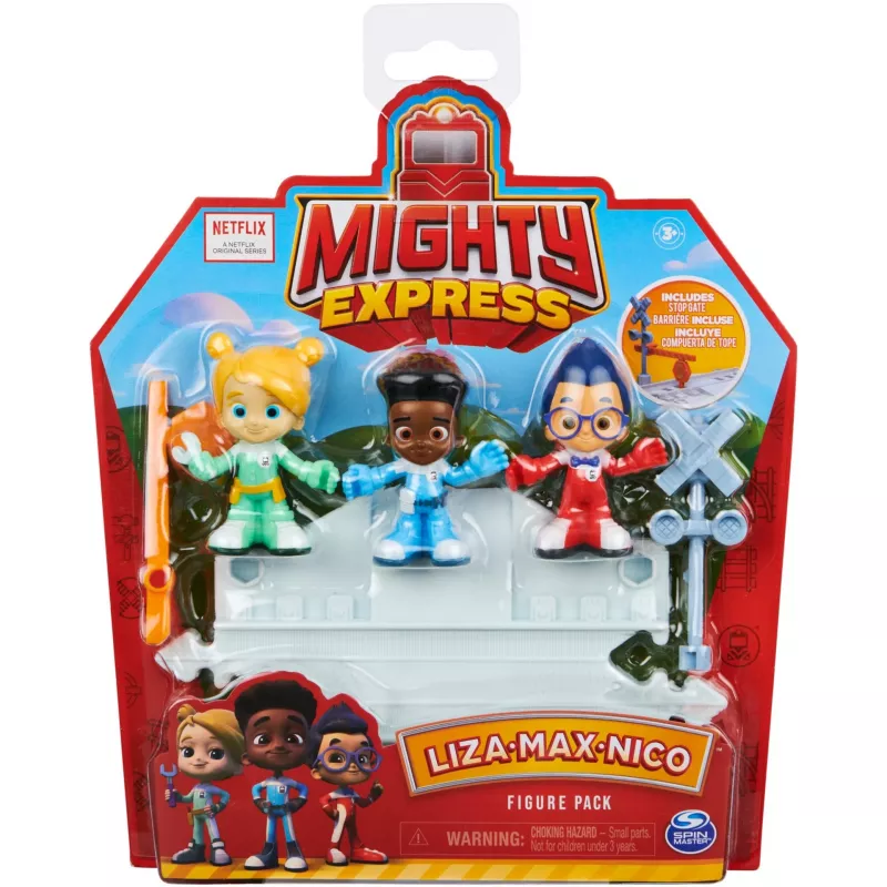 Mighty Express set de 3 figuras infantiles, figura de juego