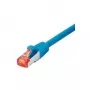 Tecline - cable de parcheo - RJ-45 (M) a RJ-45 (M) - 1,5 m - SFTP, PiMF - CAT 6 - libre de halógenos, snagless - azul (715015B)